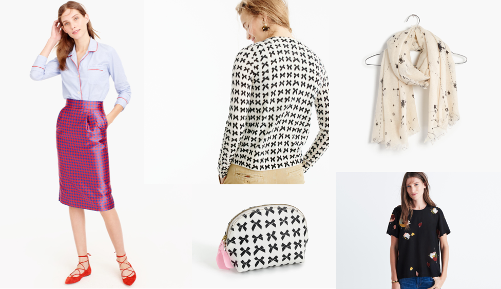 my favorite prints and patterns at J Crew and Madewell.